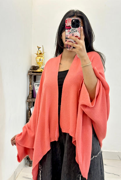 Woollen cape shrug