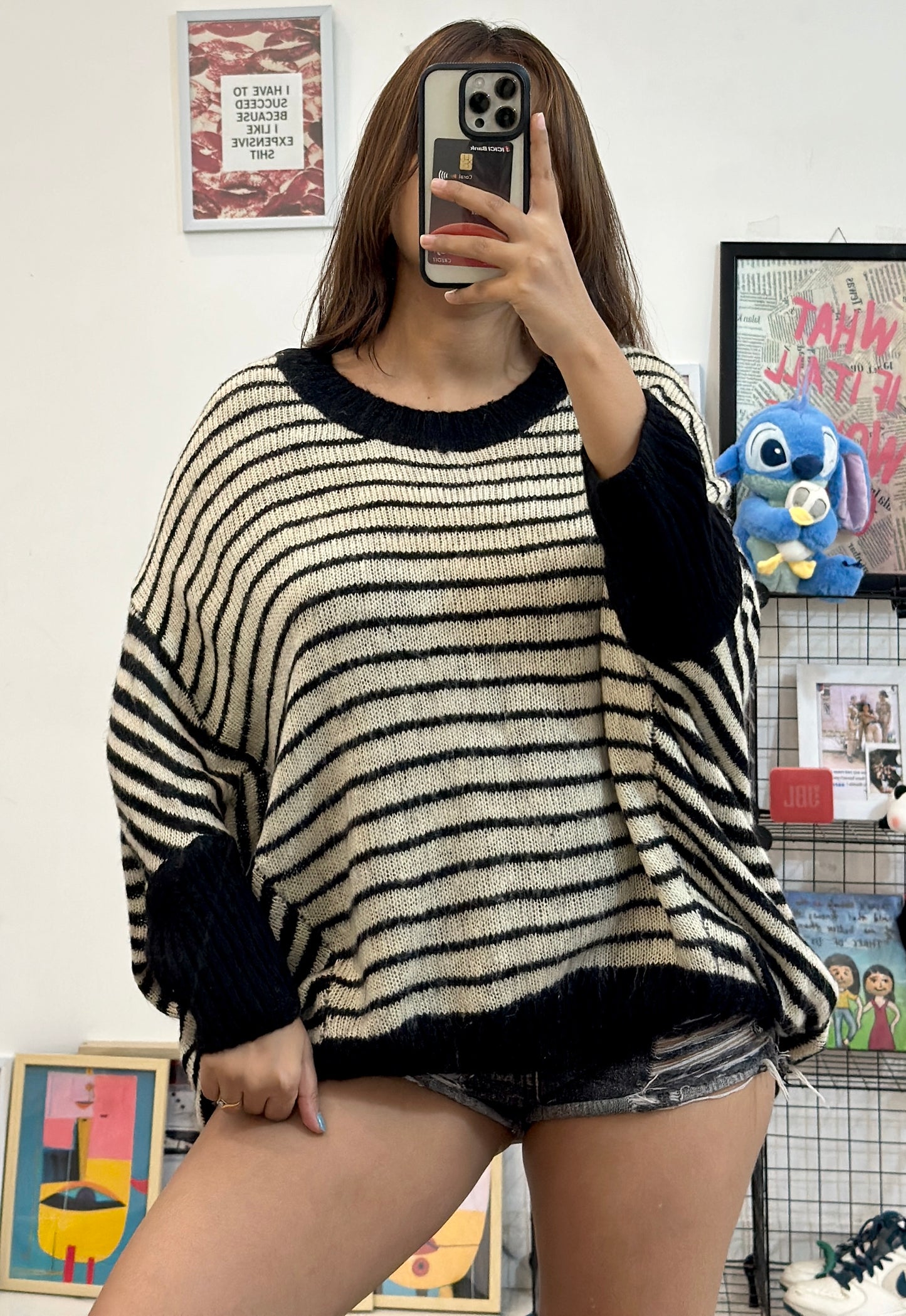 Oversized Korean sweater (freesize upto 46)