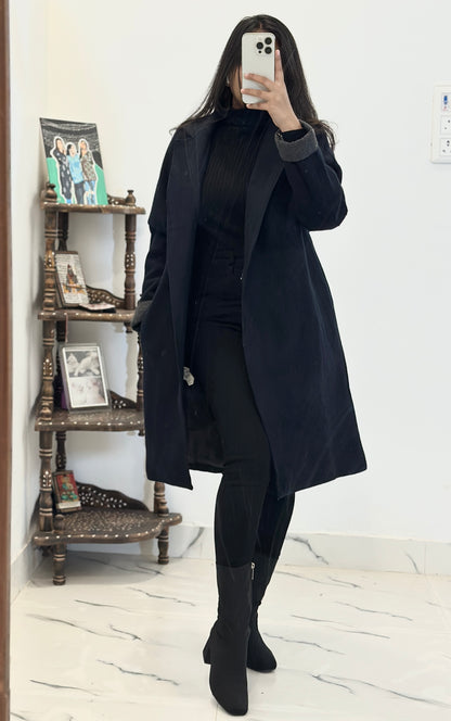 Blue long coat (36-38)