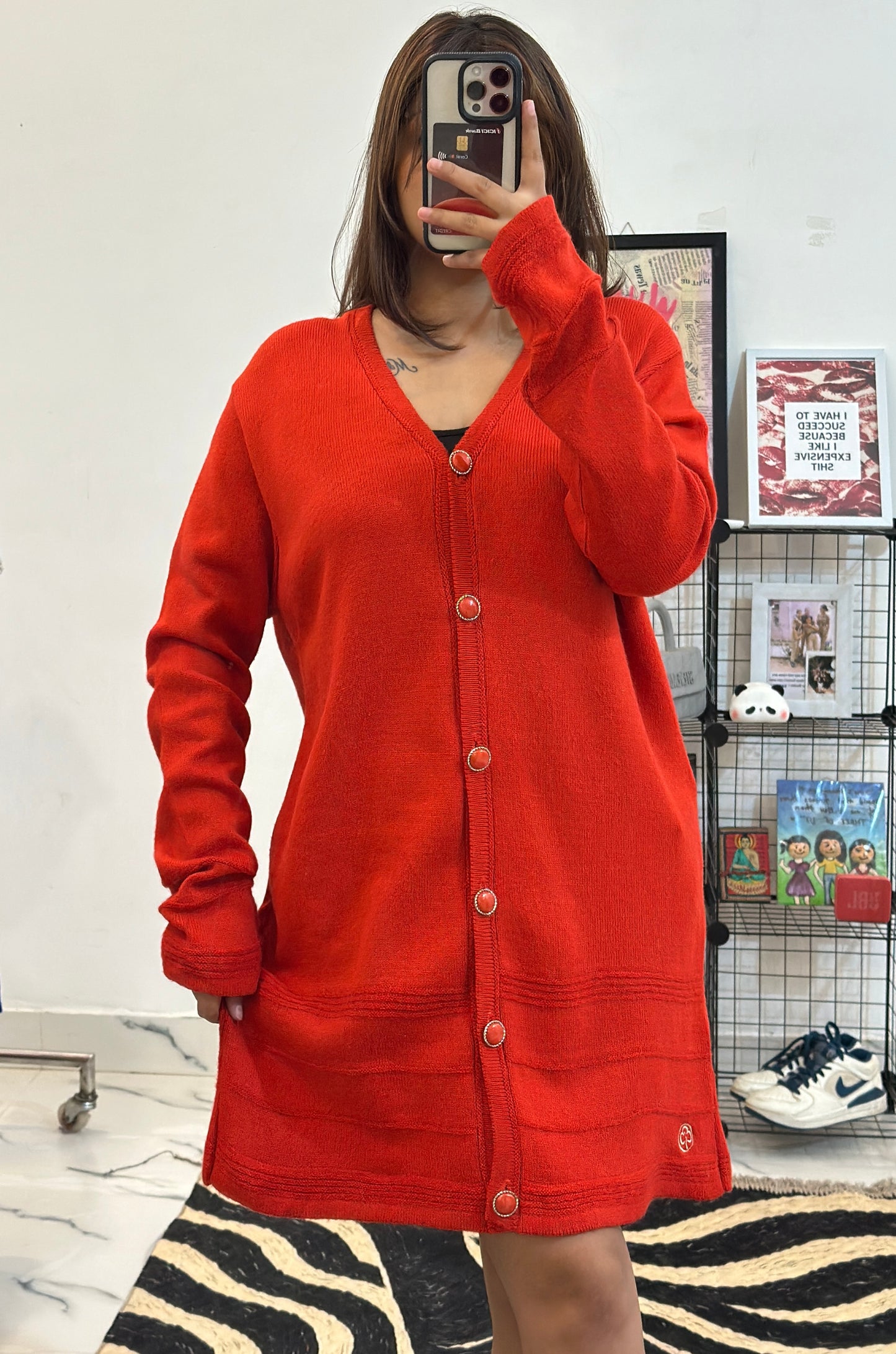 Red cardigan (42-44)