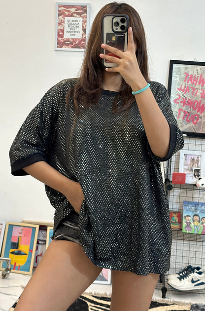 Pretty sequin oversized top (48-50)