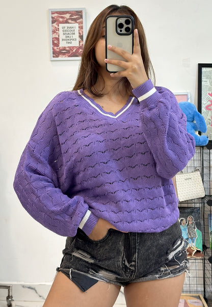 Oversized crochet sweater(40-42)
