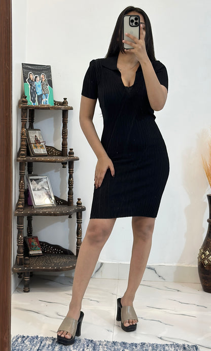 Black bodycon dress (32-34)