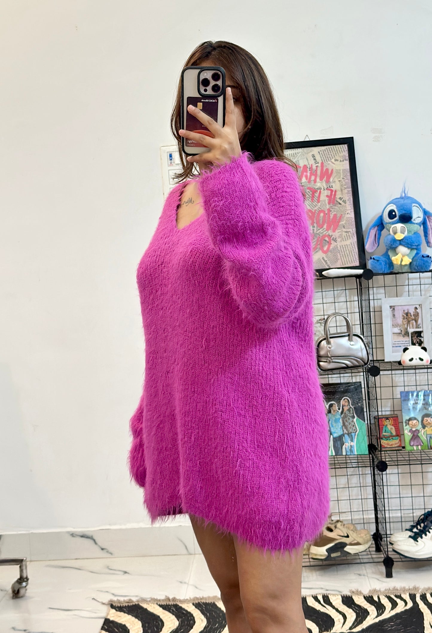 Pretty furry oversized sweater (46-48)