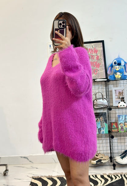 Pretty furry oversized sweater (46-48)