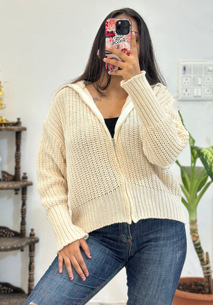 Heavy zipper sweater (42-44)