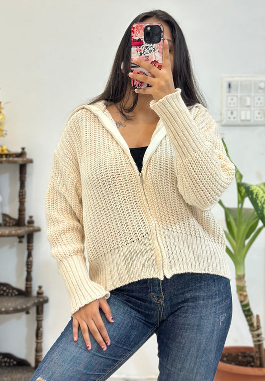 Heavy zipper sweater (42-44)