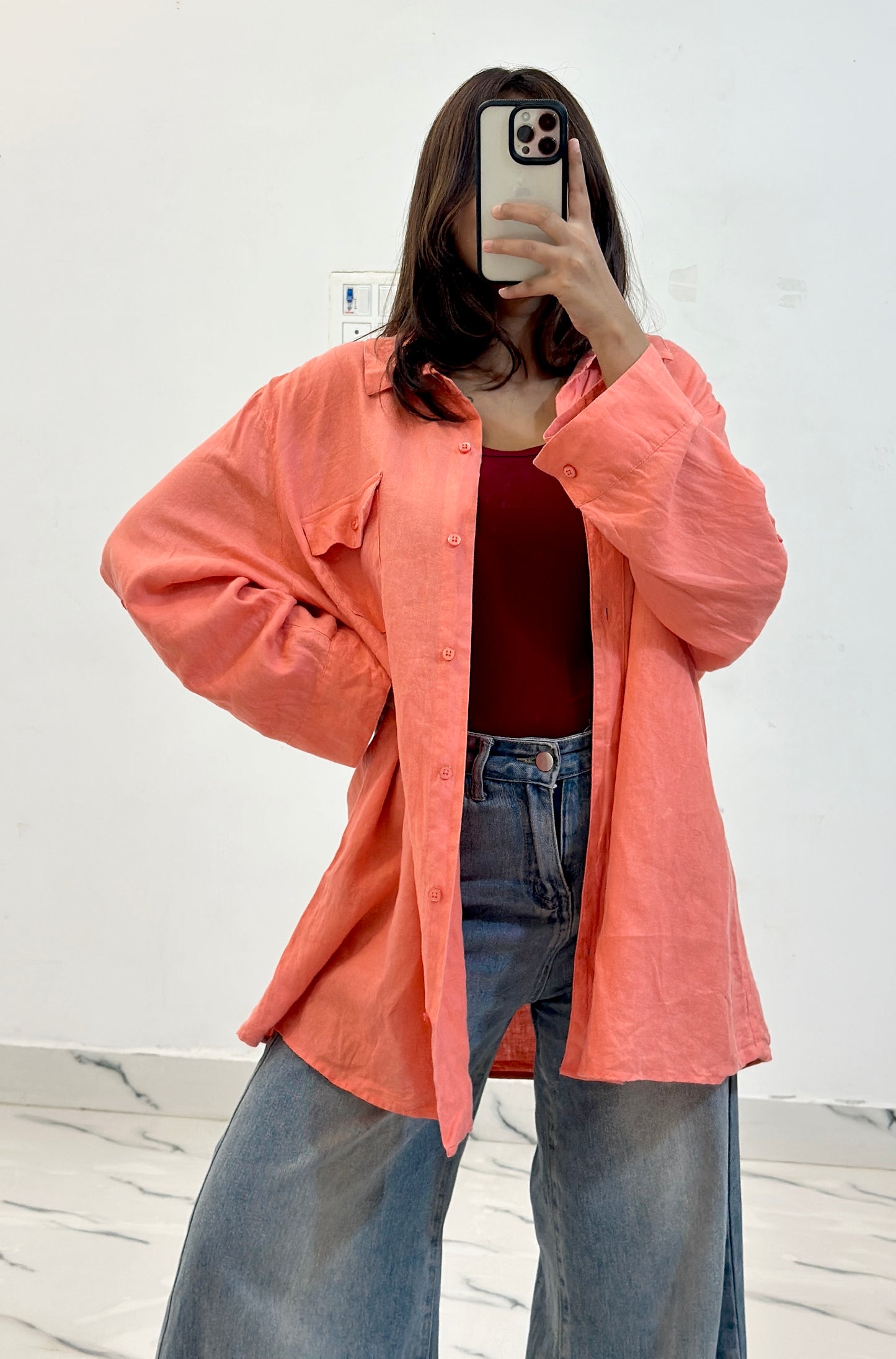 Oversized cotton shirt (42-44)