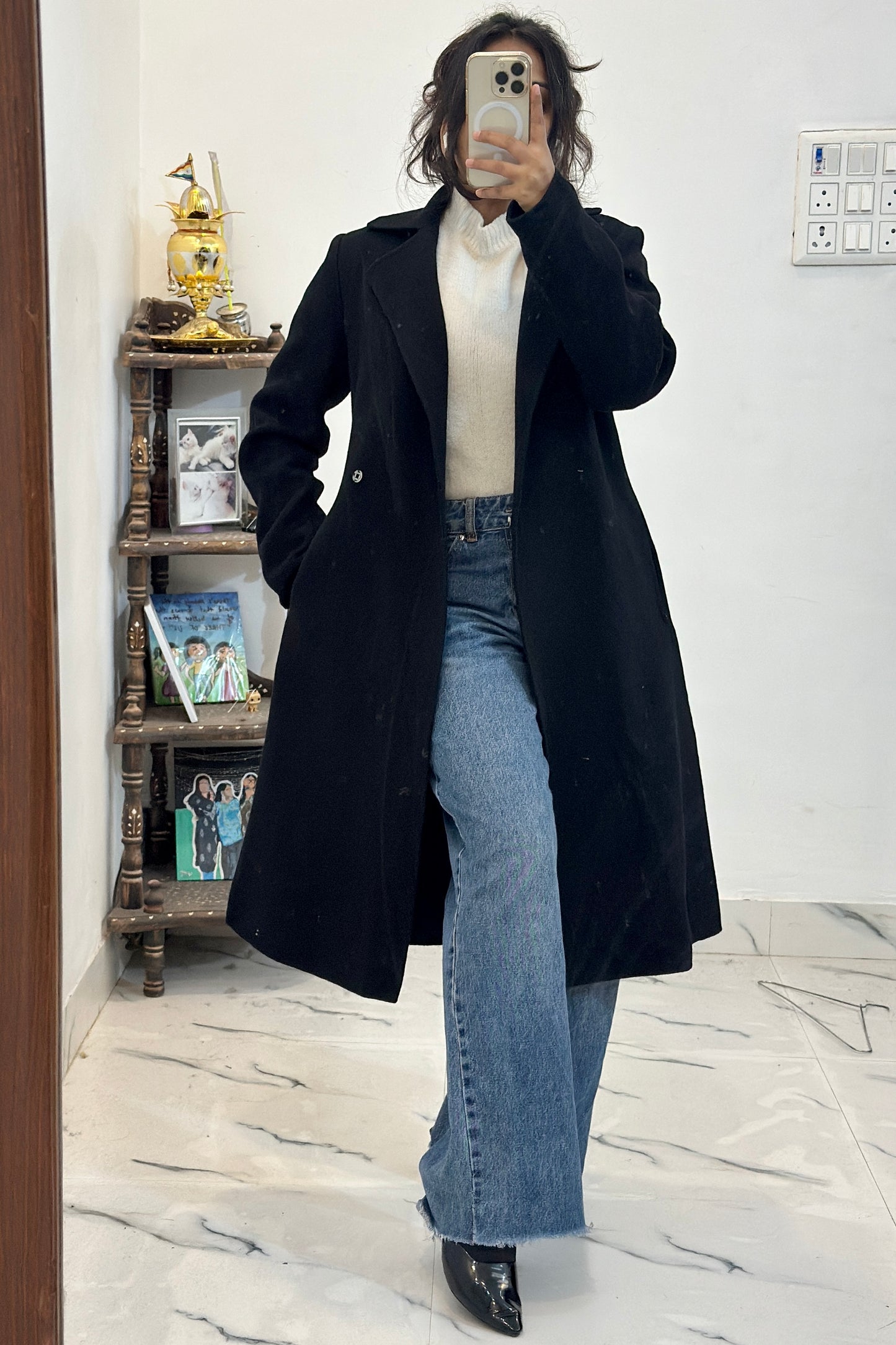 Heavy long coat (34-36)