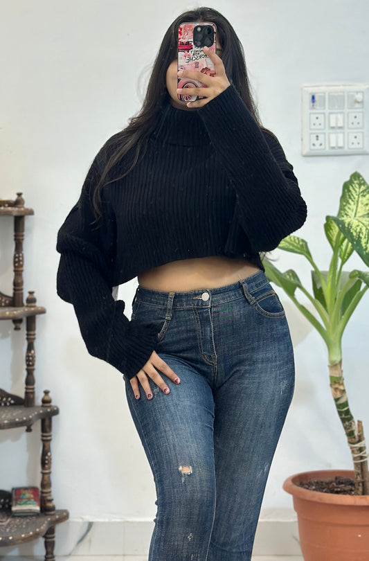 Oversized crop korean sweater (freesize)