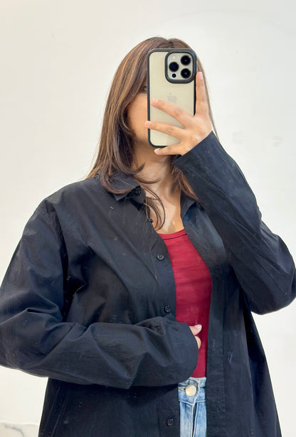 Black cotton shirt (34-36)
