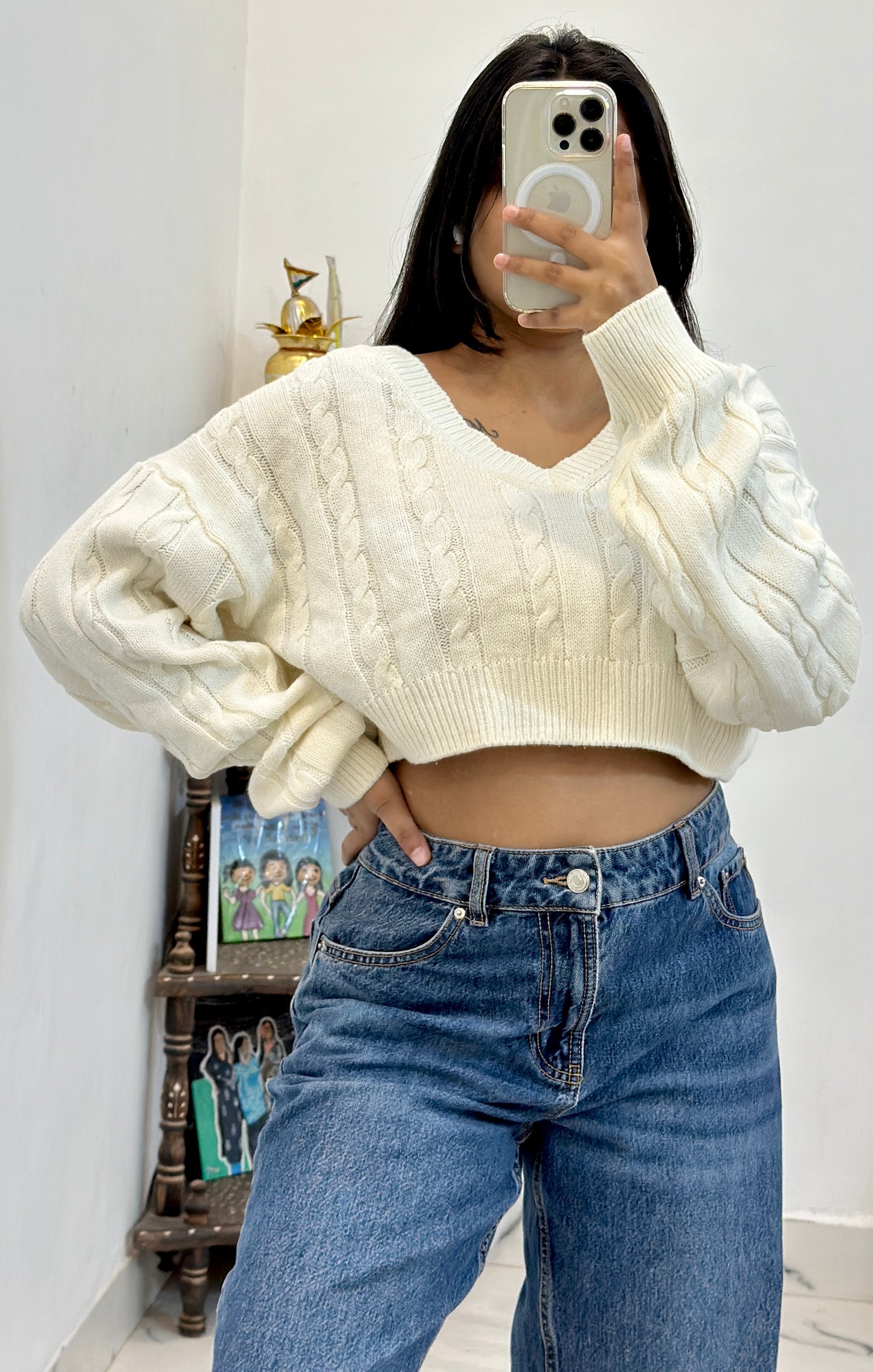 Oversized crop sweater (40-42)