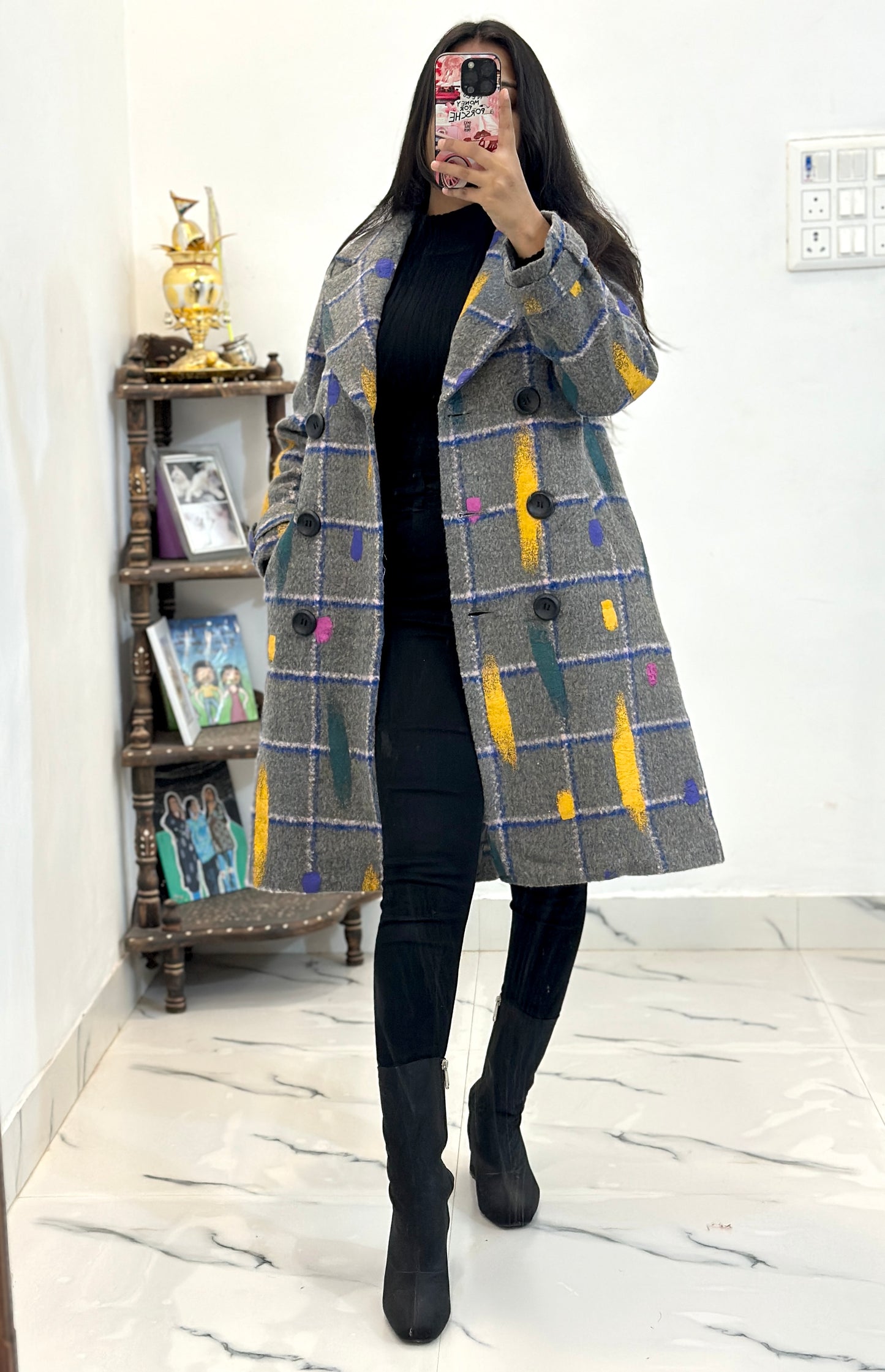 Heavy korean long coat (32-34)