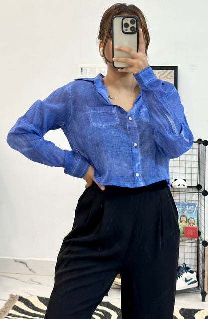 Pretty crop shirt (36-38)