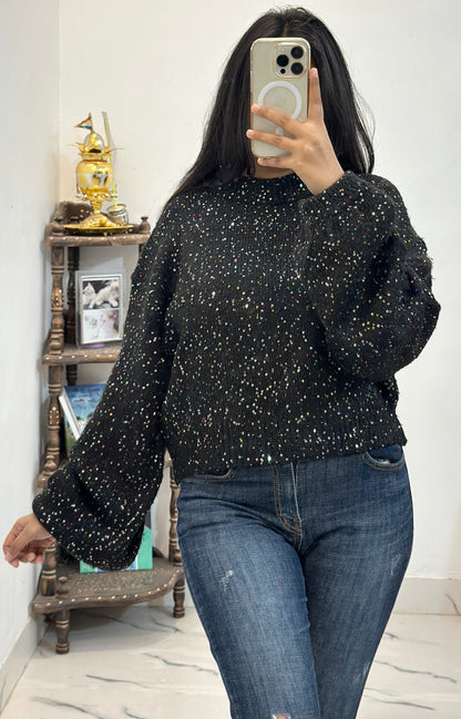 Black sequin sweater (42-44)