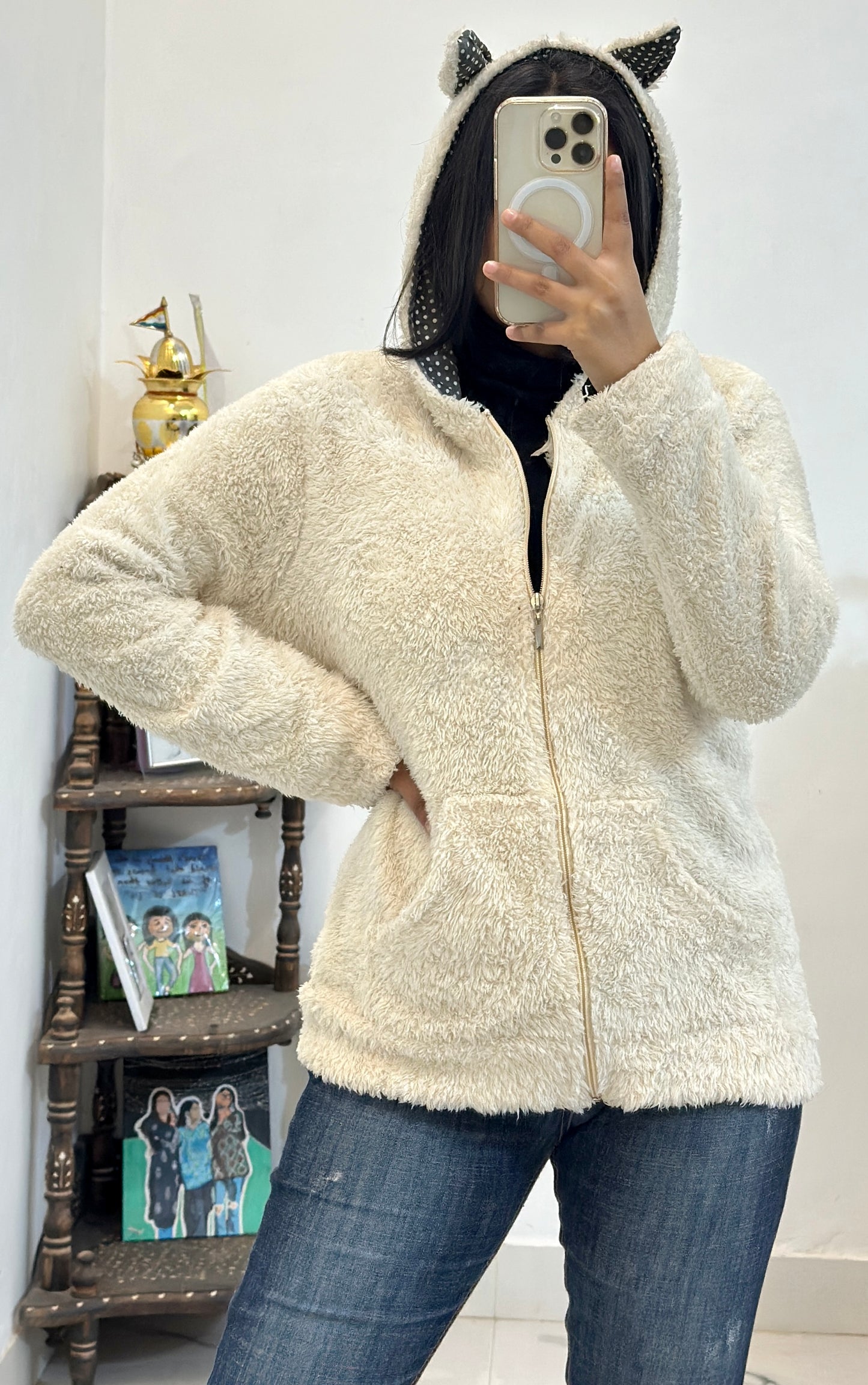 Furry warm zipper (34-36)