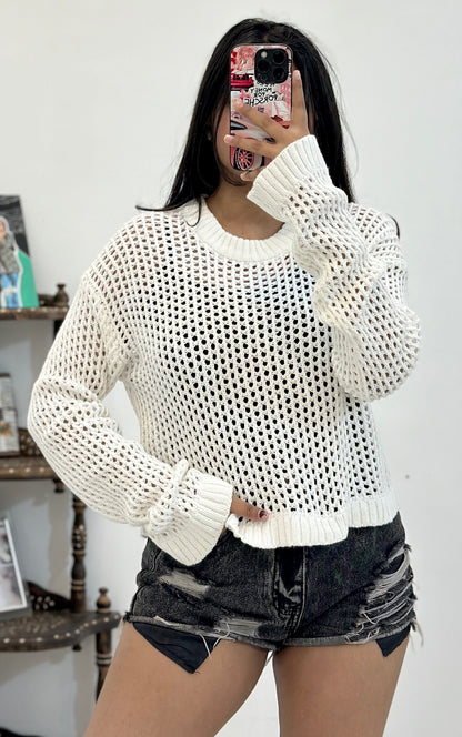 White crochet top (32-34 busts)