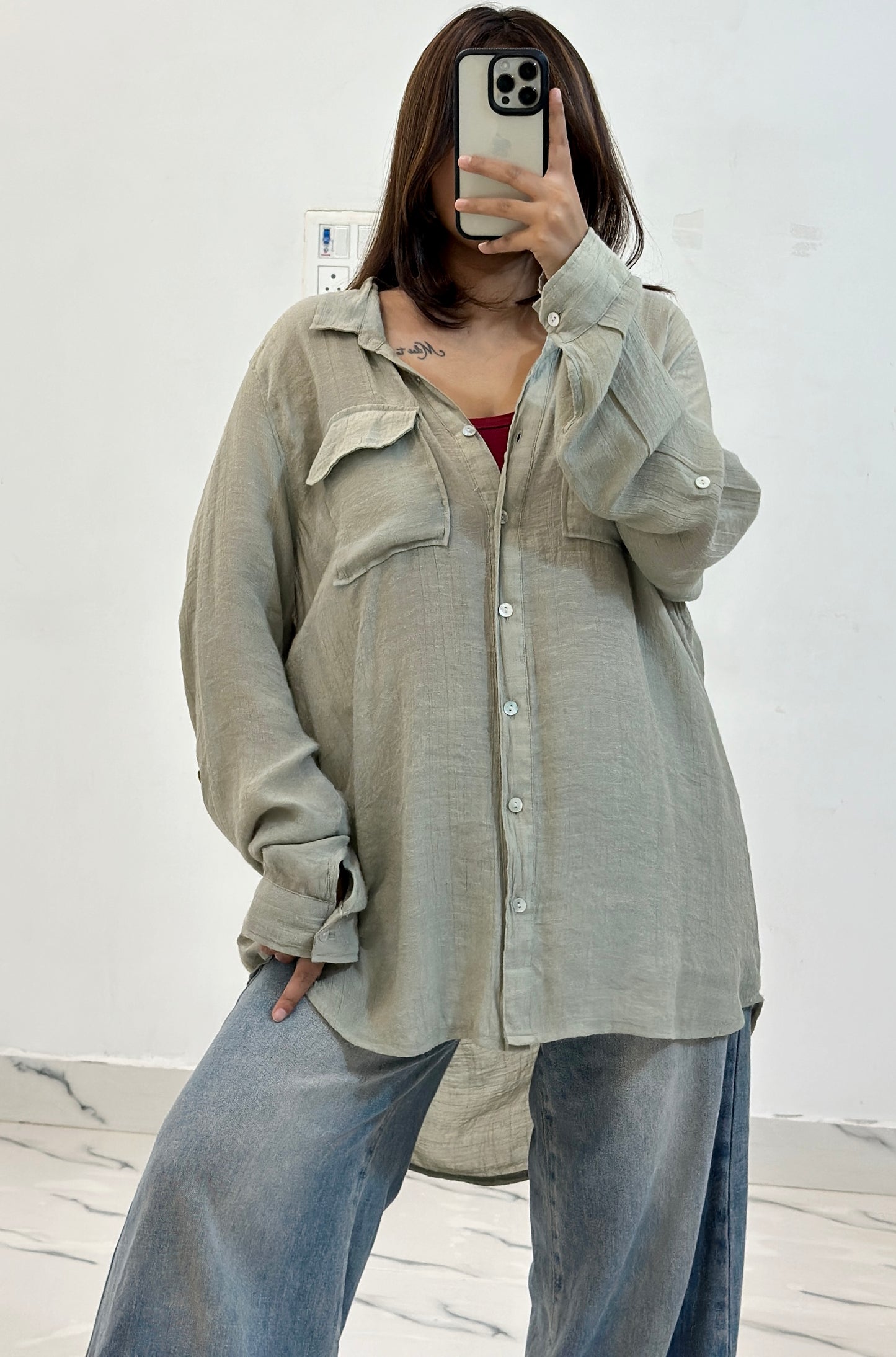 Oversized linen shirt (42-44)