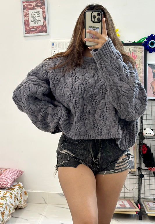 Oversized Korean sweater ( freesize 50+)