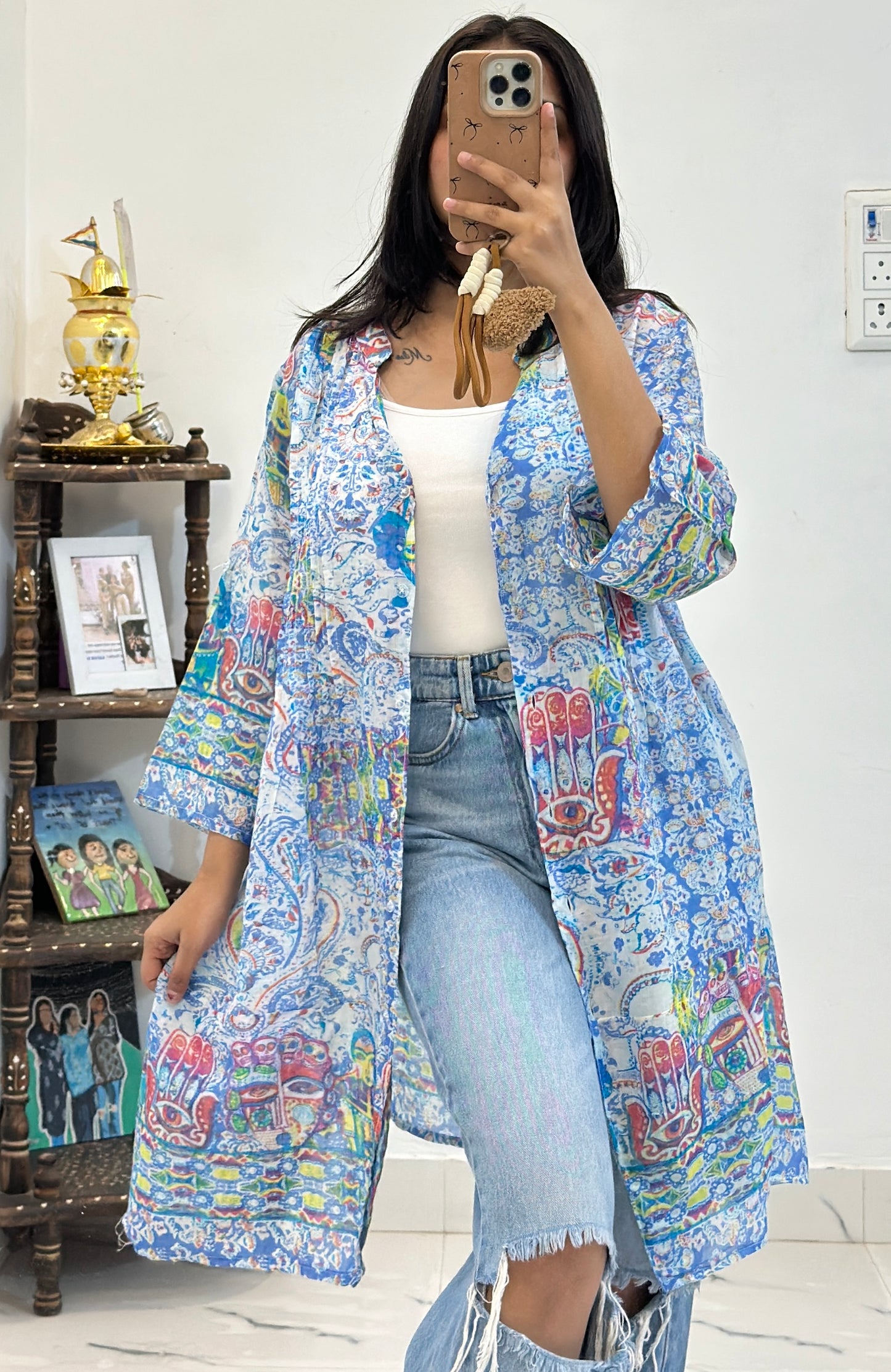 Oversized cotton shirt (40-44)