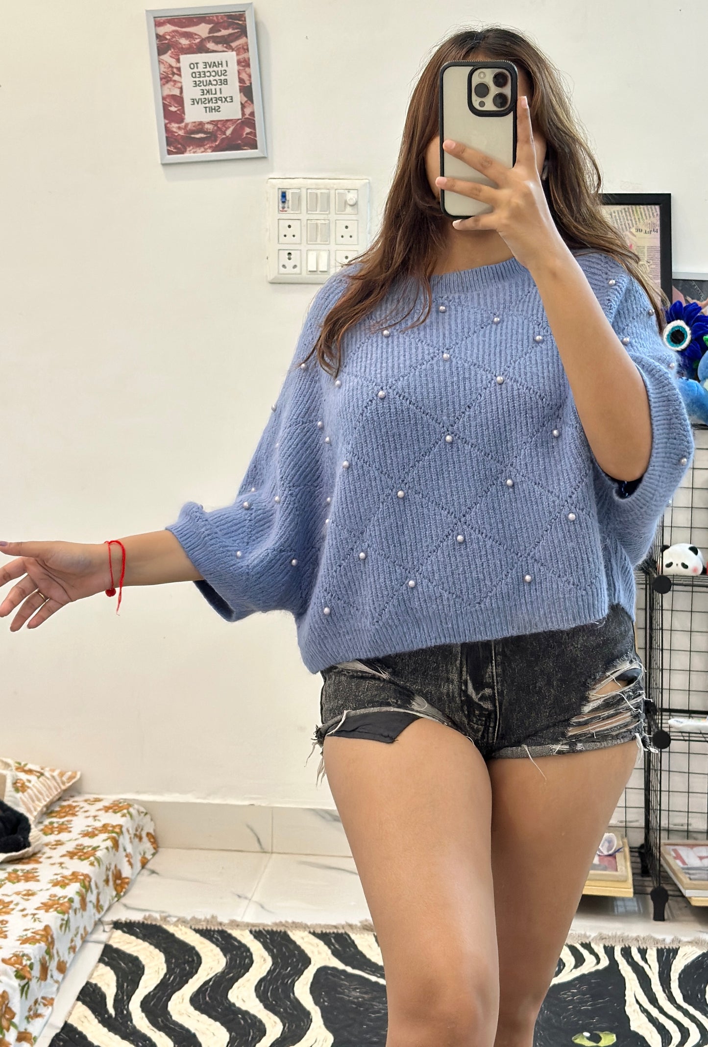 Oversized pearl sweater (46-48)