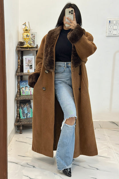 Heavy furry long coat (44-46)