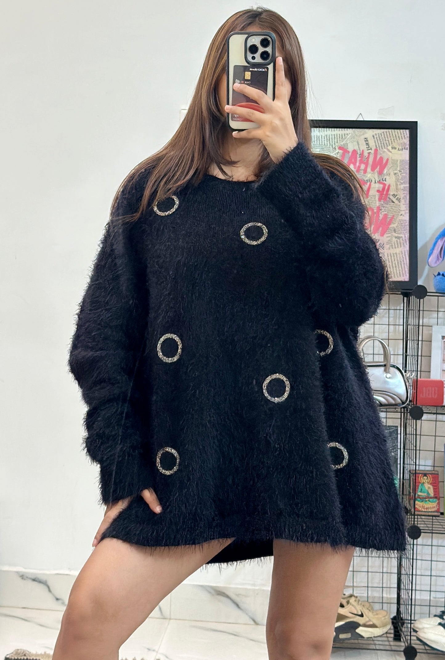 Oversized Korean furry sweater (44-46)