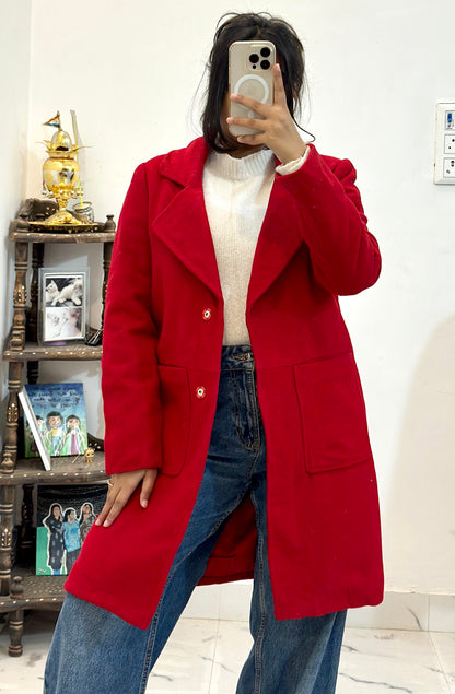 Pretty red coat (34-36)