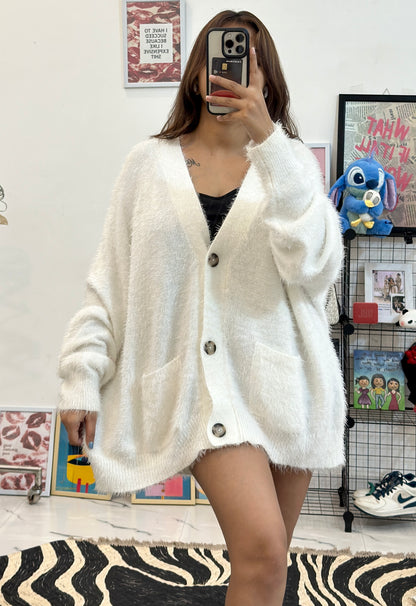 Plus size furry cardigan (48-50)
