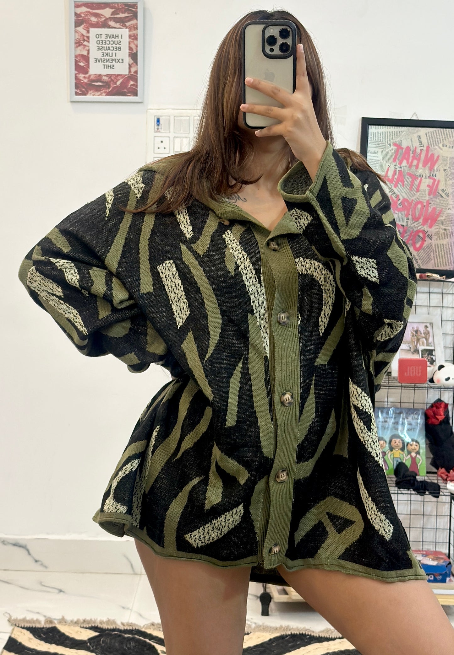 Oversized Korean cardigan (40-54)