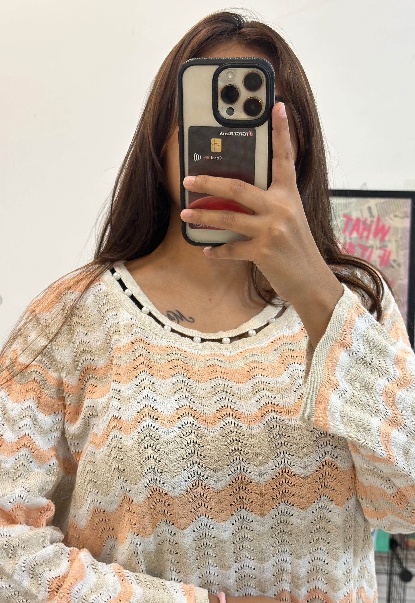 Oversized crochet top (40-42)