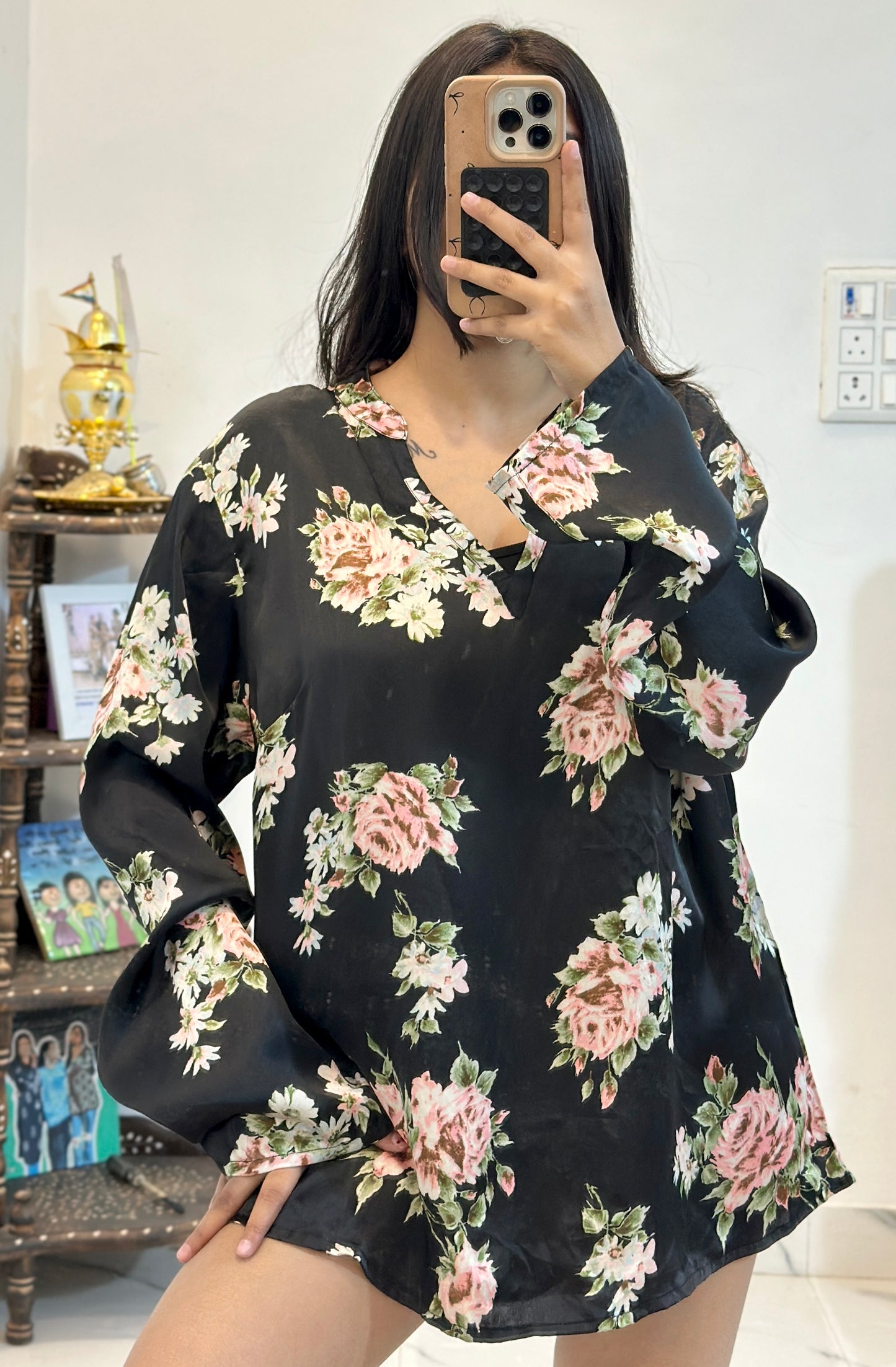 Oversized satin top (44-46)