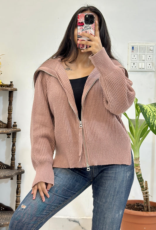 Oversized zipper sweater (42-44)