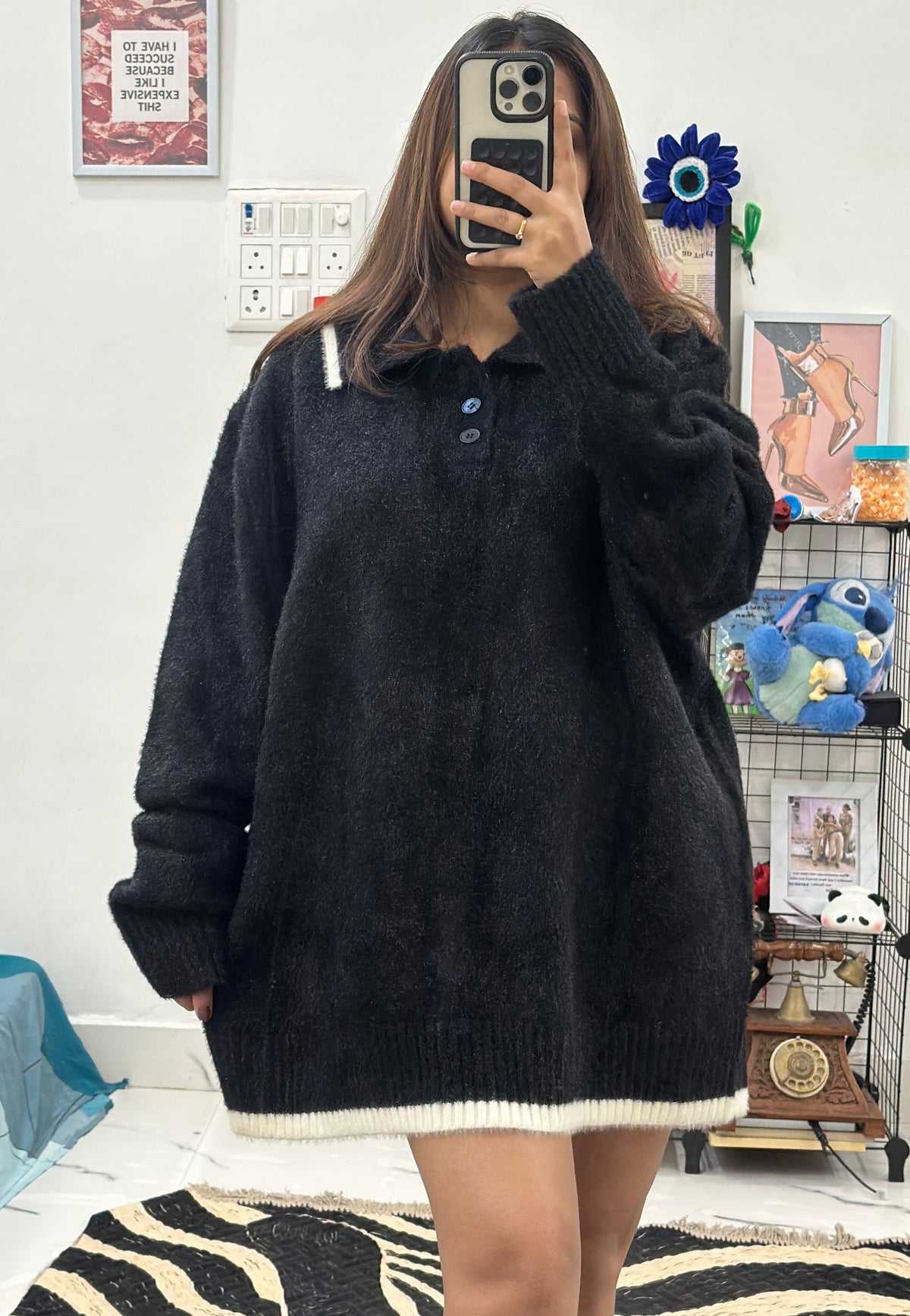 Oversized furry sweater 42-46