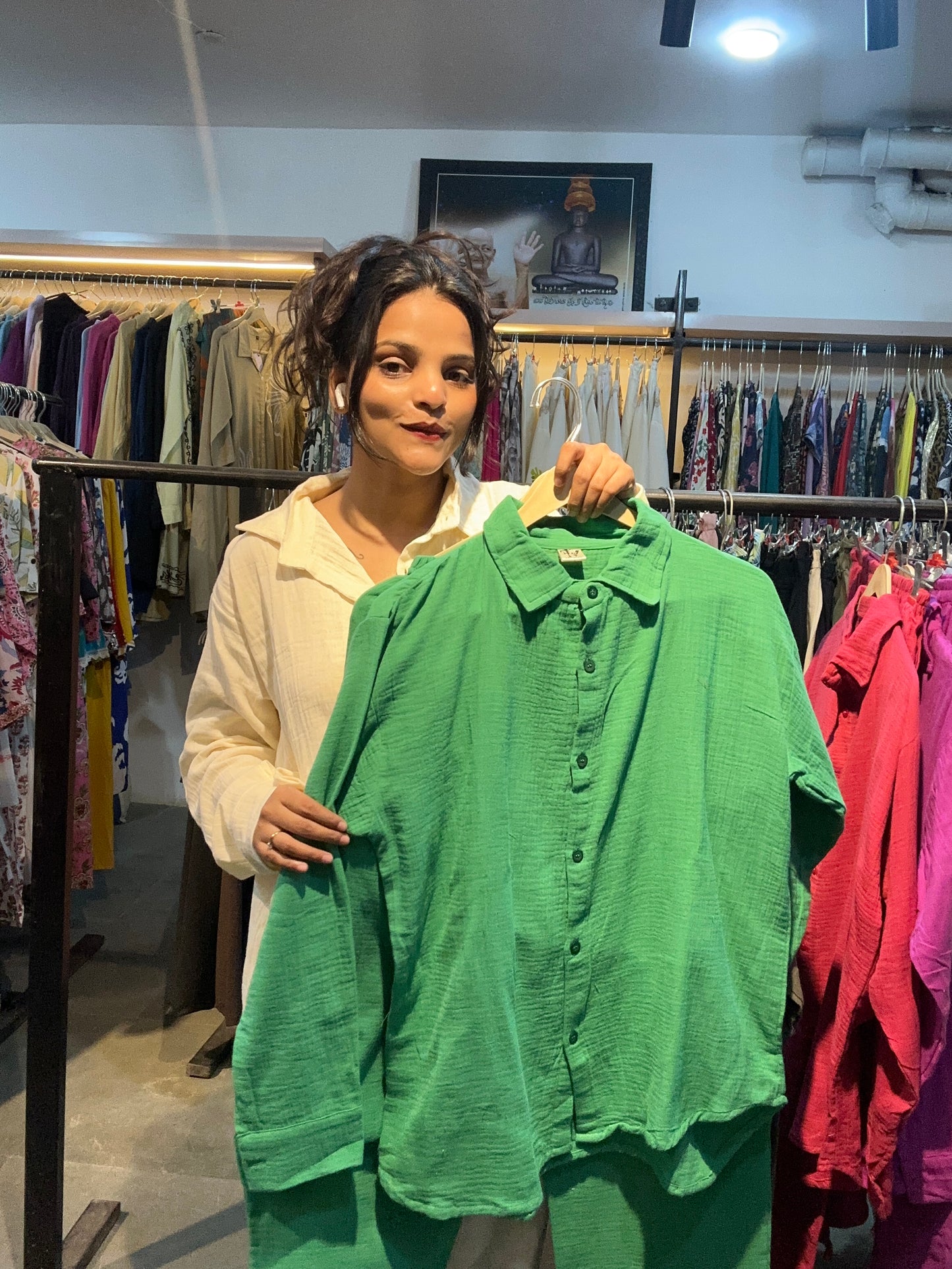 Pretty freesize cotton Cordset (upto 40-44)