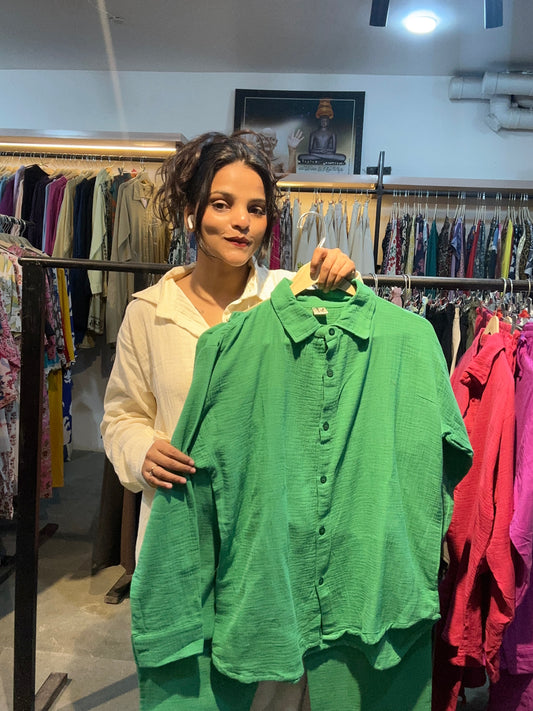 Pretty freesize cotton Cordset (upto 40-44)