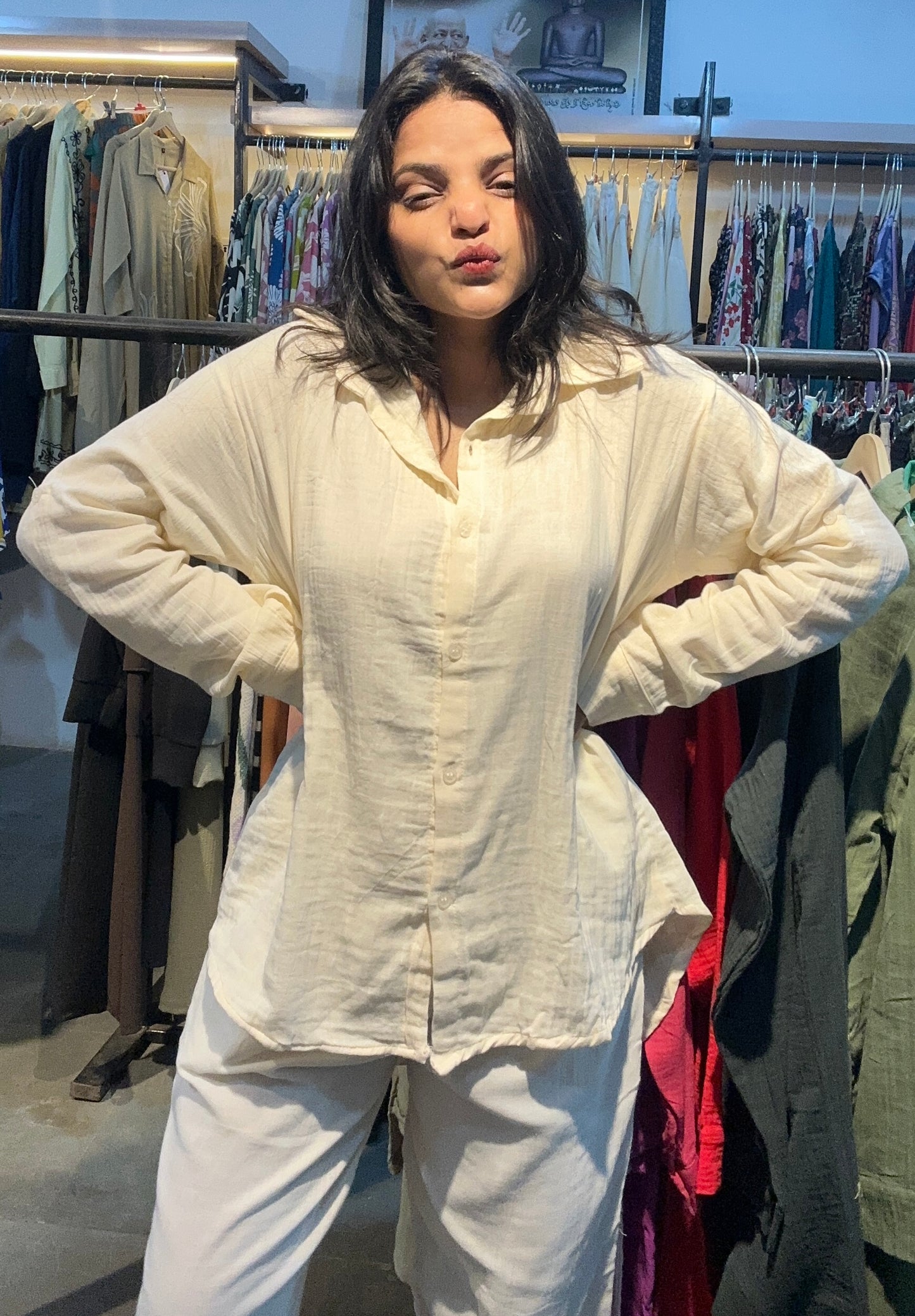 Pretty freesize cotton Cordset (upto 40-44)