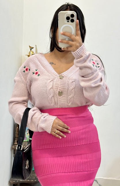 Pretty woollen cord set (30-32 waist / freesize top upto 44)