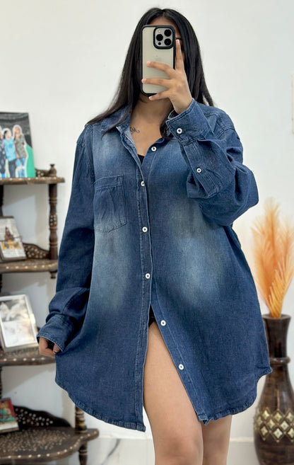 Denim oversized shirt (40-42)