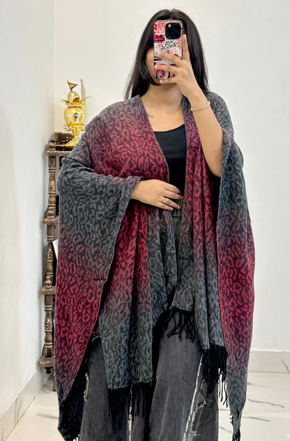 Woollen cape shawl