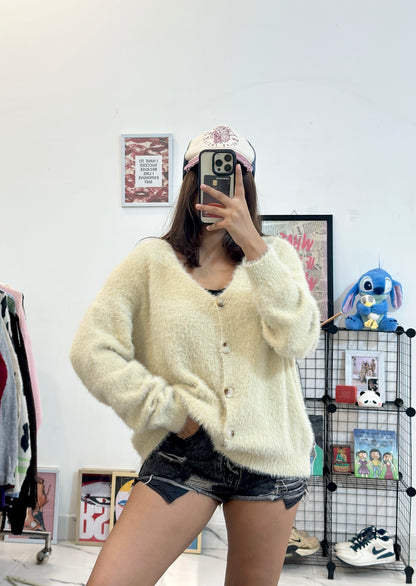 Oversized furry cardigan 44-46