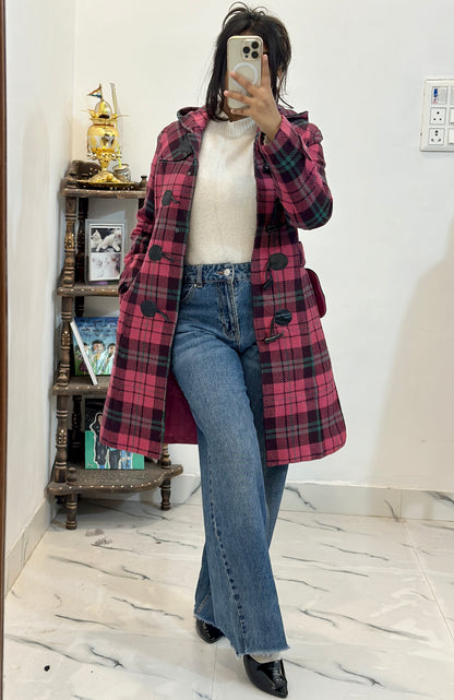 Korean long coat (34-36) button damaged only