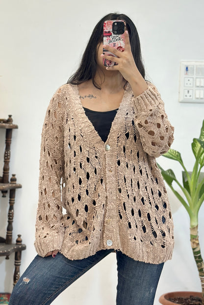 Oversized crochet cardigan (upto 50)