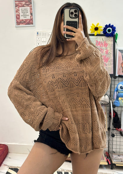 Oversized crochet sweater (42-46)