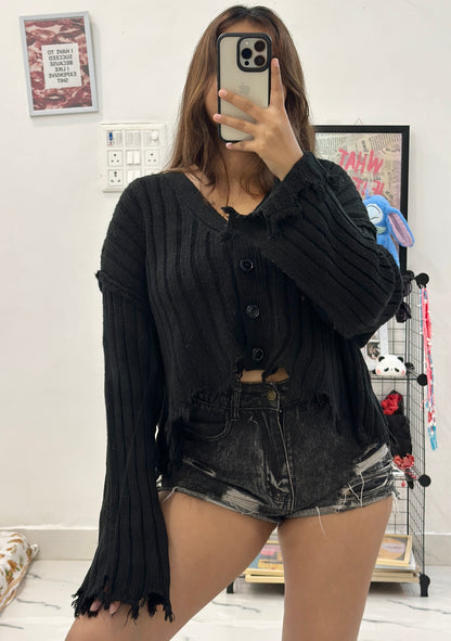 Oversized Korean cardigan (freesize upto 50)