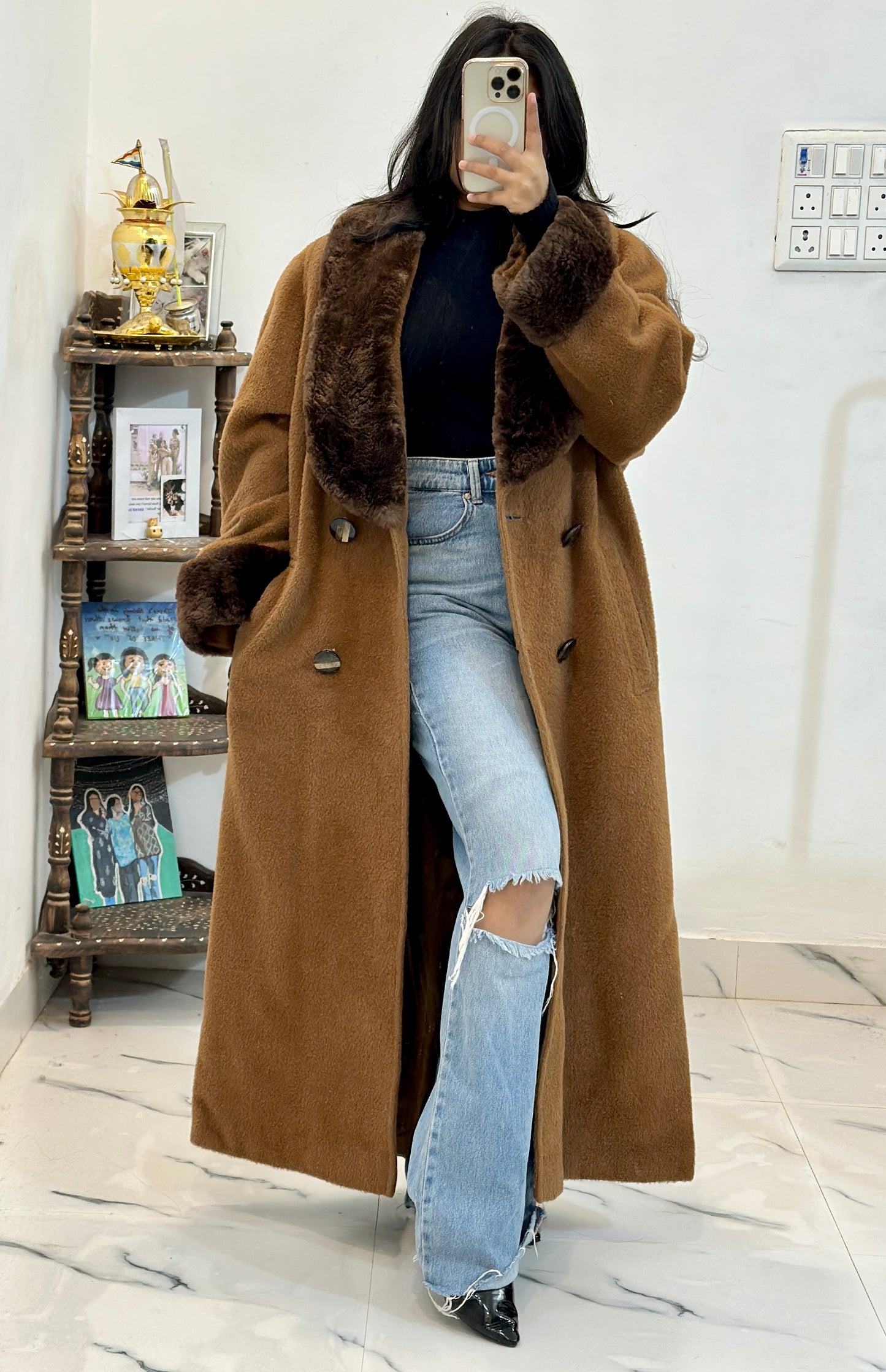 Heavy furry long coat (44-46)