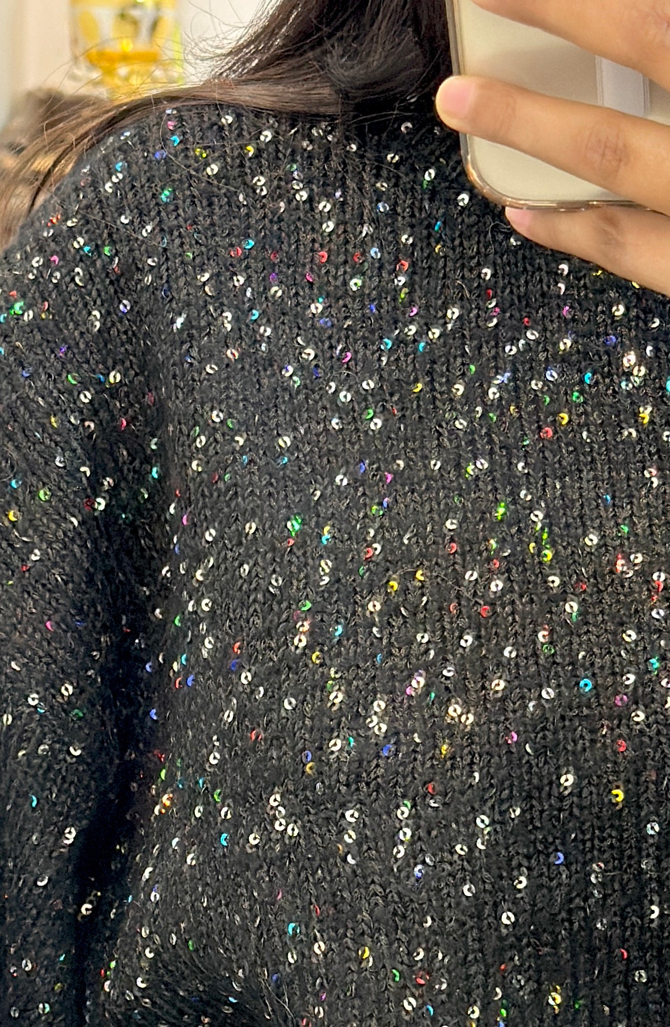 Black sequin sweater (42-44)