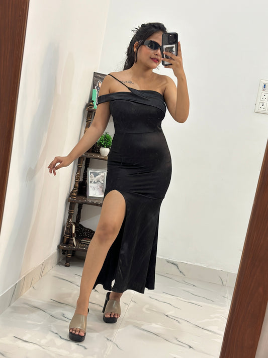 Black Urbanic satin dress