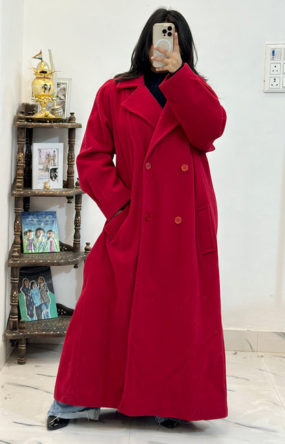 Pretty red long coat (44-46)