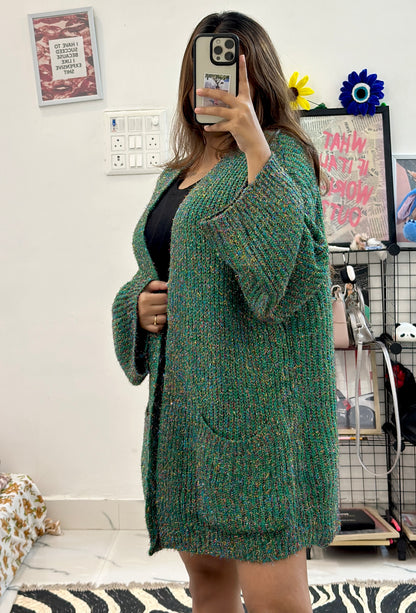 Oversized Korean shimmer shrug (freesize upto 46)